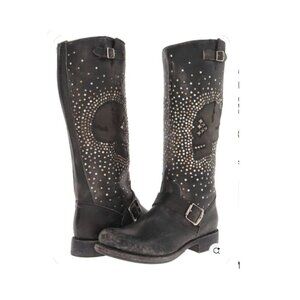 Frye Jenna Skull Stud Tall Boot - Size 11 - Rare and Sold Out Everywhere